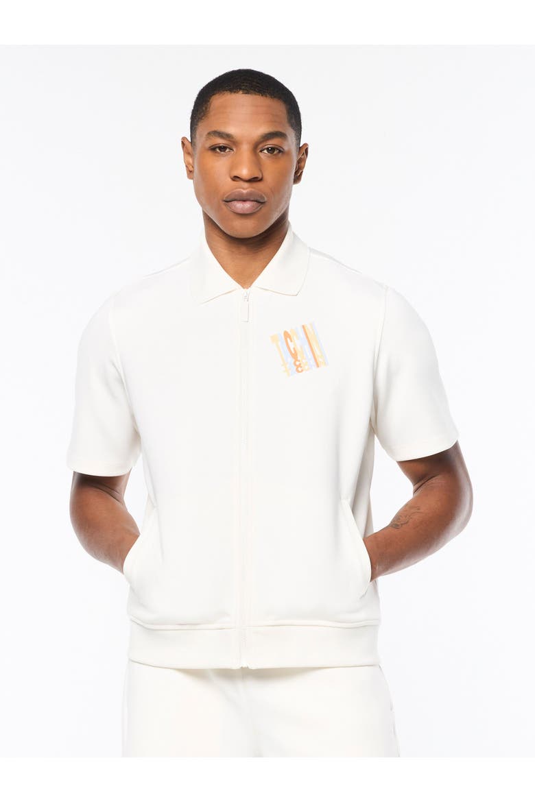Urso Short Sleeve Track Jacket, Main, color, GARDENIA