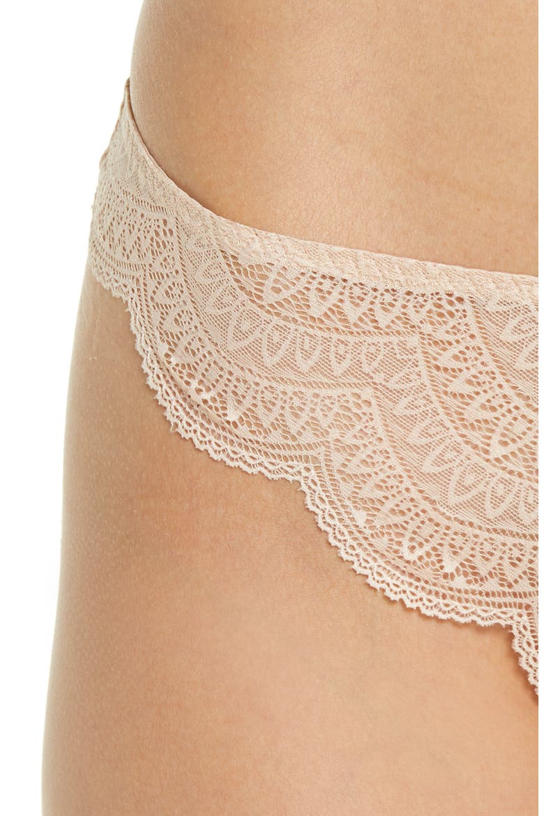 Karma Lace Tanga, Alternate, color, PEAU ROSE