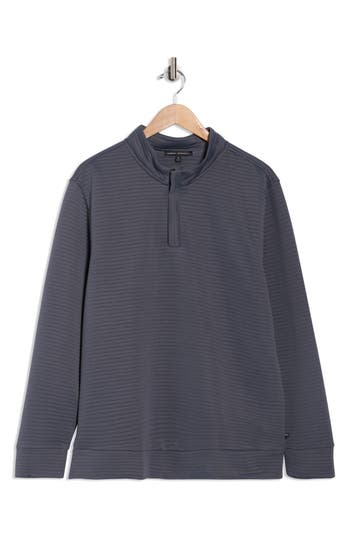 Robert Barakett Diego Quarter Zip Sweatshirt In Gray