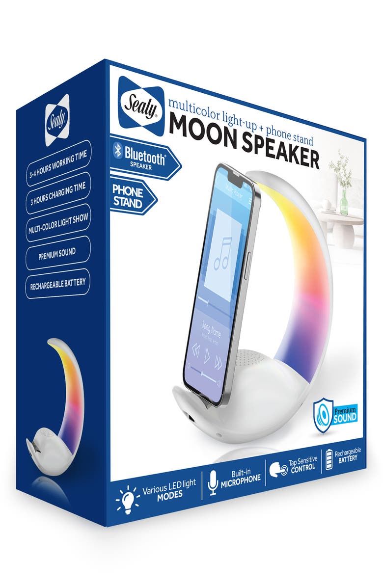 Sealy Moon Bluetooth Speaker, Alternate, color, White