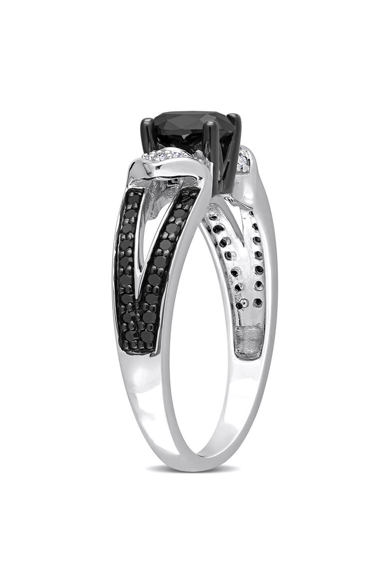Black & White Diamond Ring, Alternate, color, BLACK