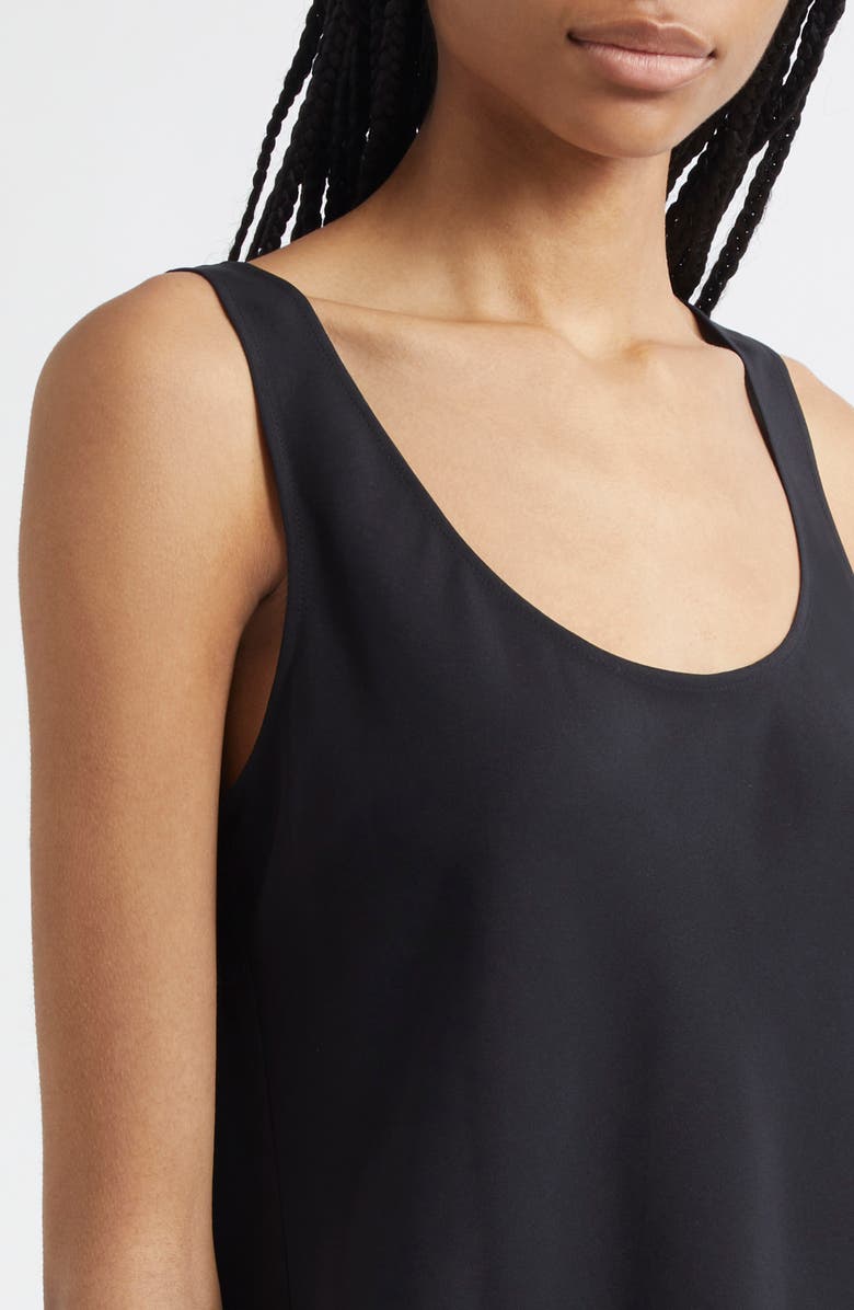 Vince Bias Stretch Silk Tank, Alternate, color, Black