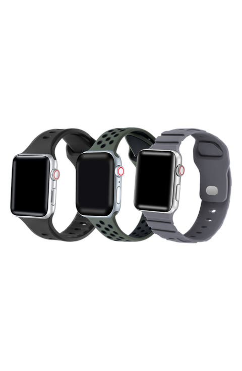 Assorted 3-Pack Silicone Apple Watch® Watchbands