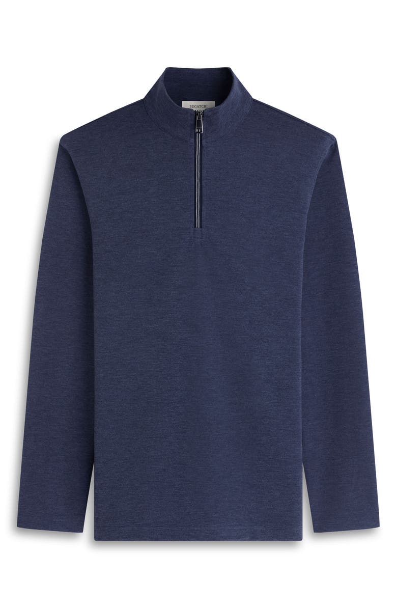 Bugatchi Soft Touch Quarter Zip Pullover, Alternate, color, Navy