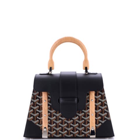 Saigon Top Handle Bag Coated Canvas with Leather PM