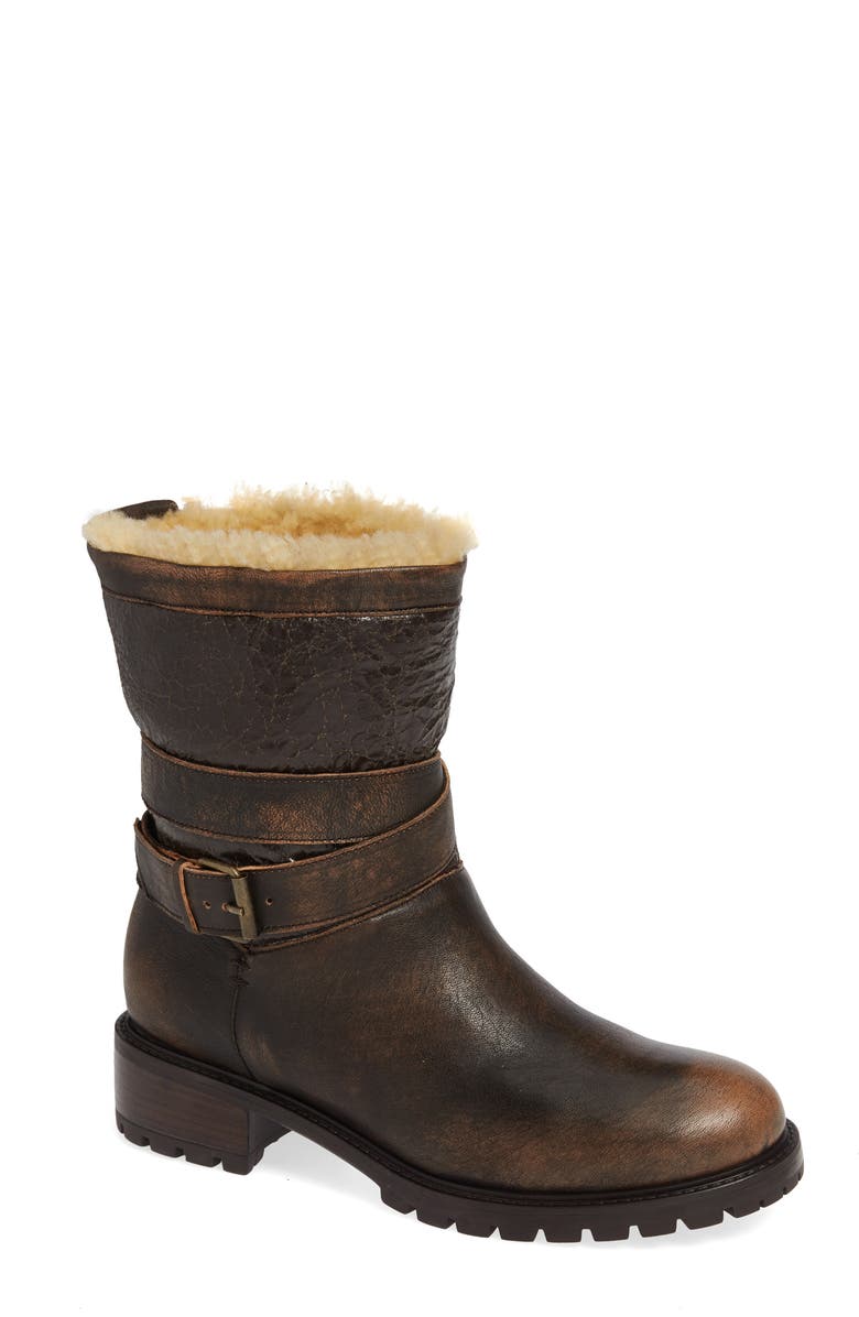 Ross & Snow Emilina Genuine Shearling Lined Weatherproof Bootie, Main, color,