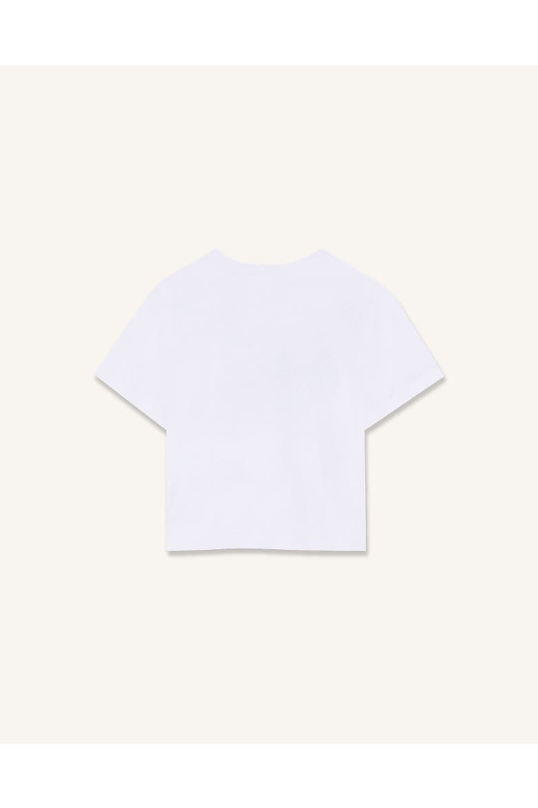 Kids Daisy Print Cotton T-Shirt, Alternate, color, Optic White