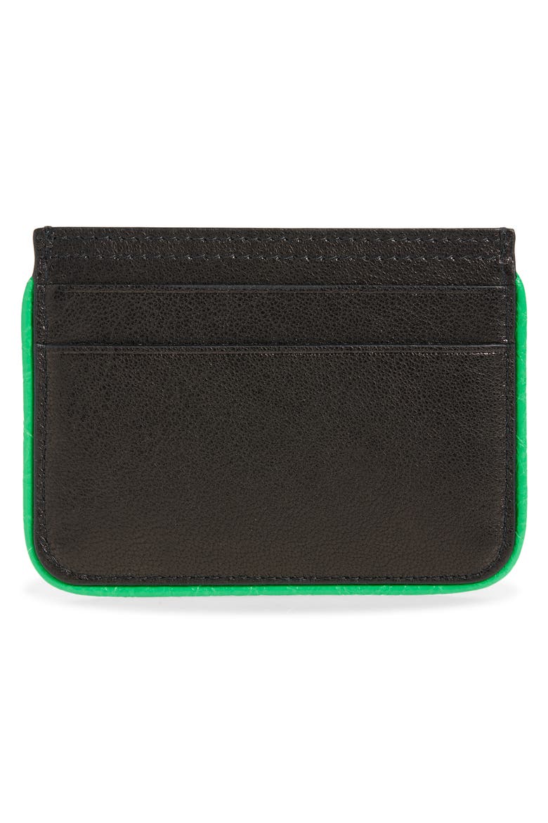 Biker Card Holder, Alternate, color, 1038 BLACK/ VIVID GREEN