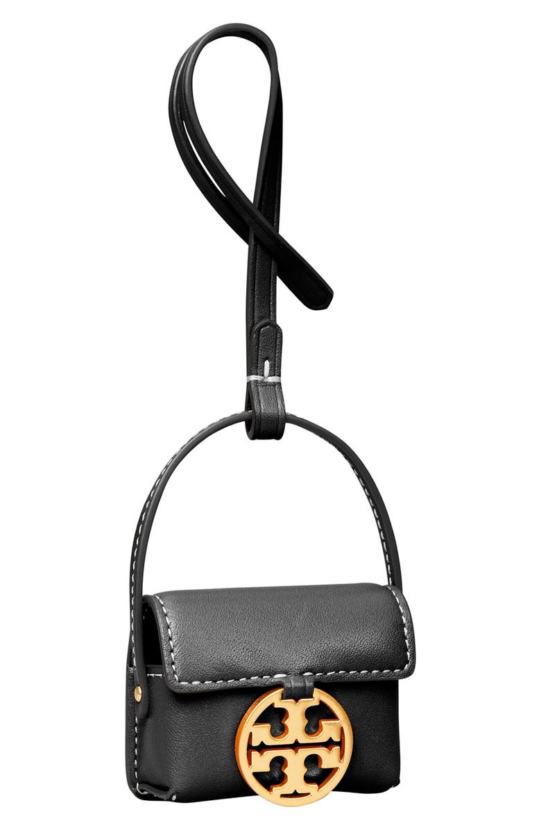 Tory Burch Miller Leather AirPods Case, Alternate, color,