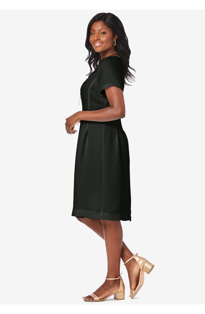 Jessica London Fit & Flare Dress, Alternate, color, Black