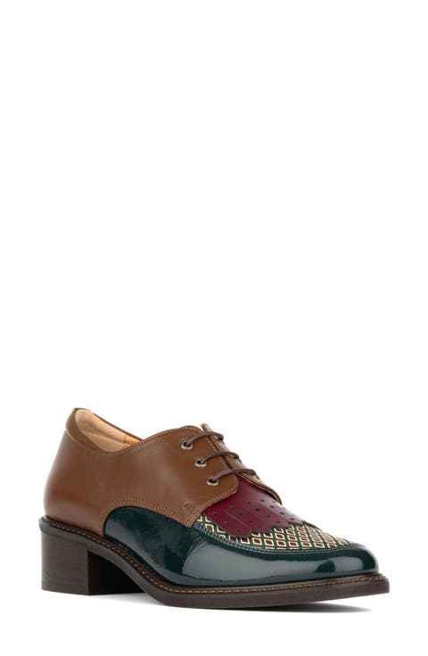 Lace-Up Water Resistant Brogue Oxfords