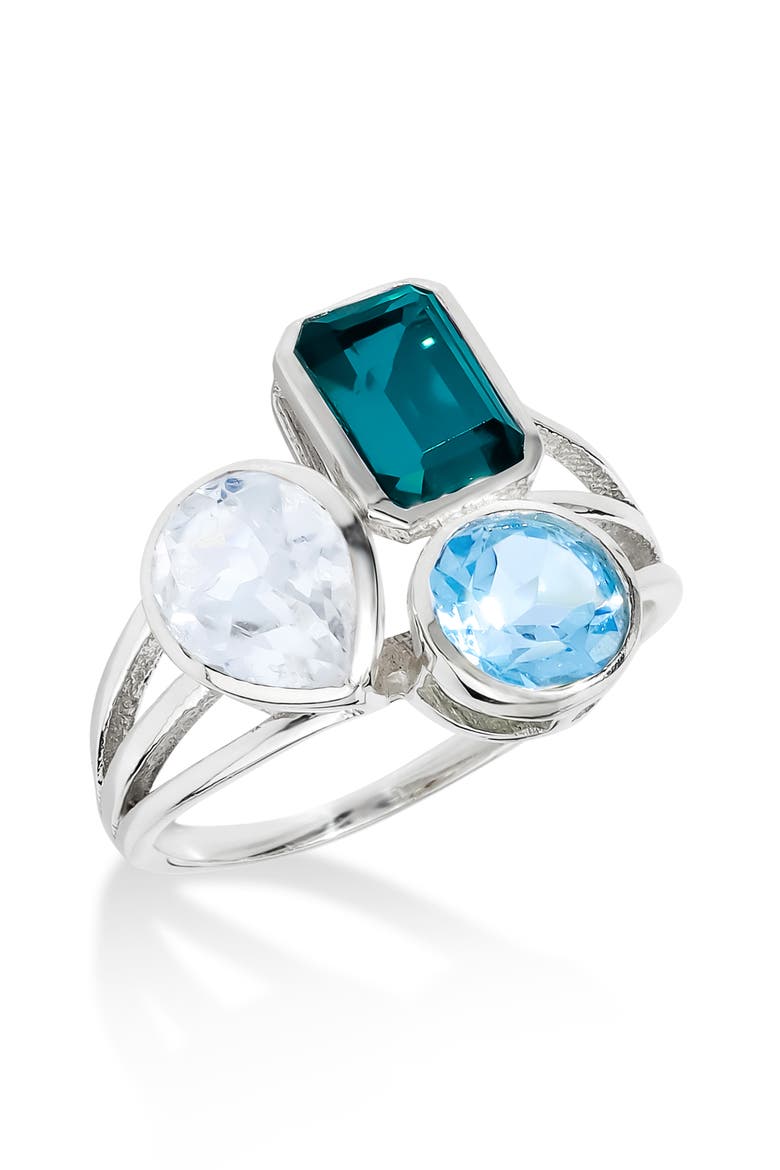Trio Stone Ring, Alternate, color, BLUE MULTI