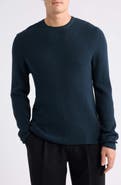 Billy Reid Martin Mini Waffle Crewneck Cotton & Cashmere Sweater