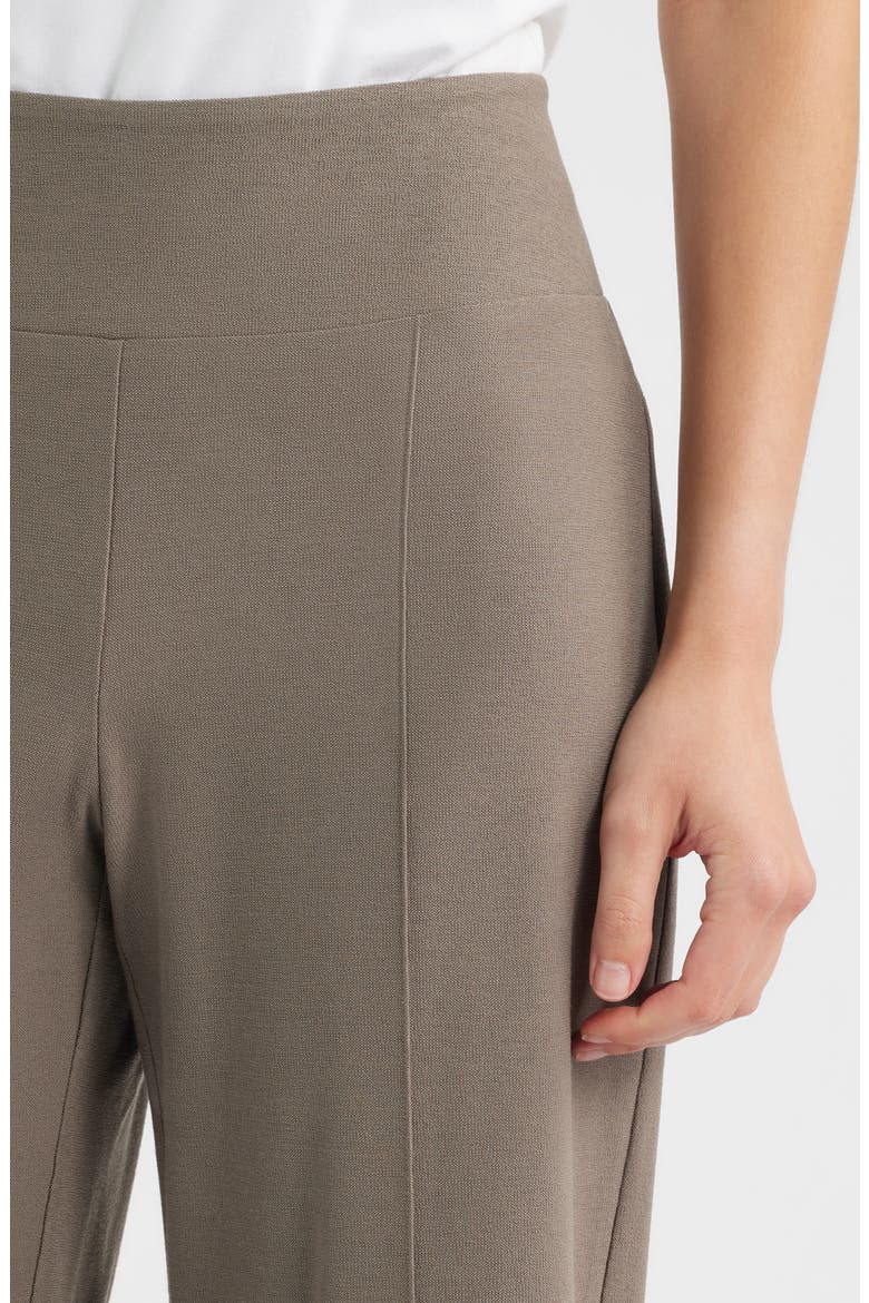 Seamed High Waist Wide Leg Pants, Alternate, color, COBBLESTONE