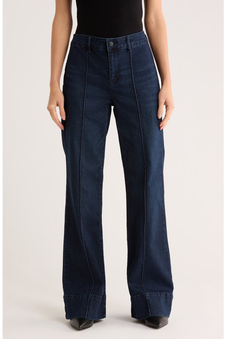 Pintuck Wide Leg Jeans, Main, color, CRUELLA