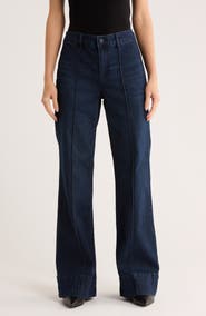 Seven7 Pintuck Wide Leg Jeans