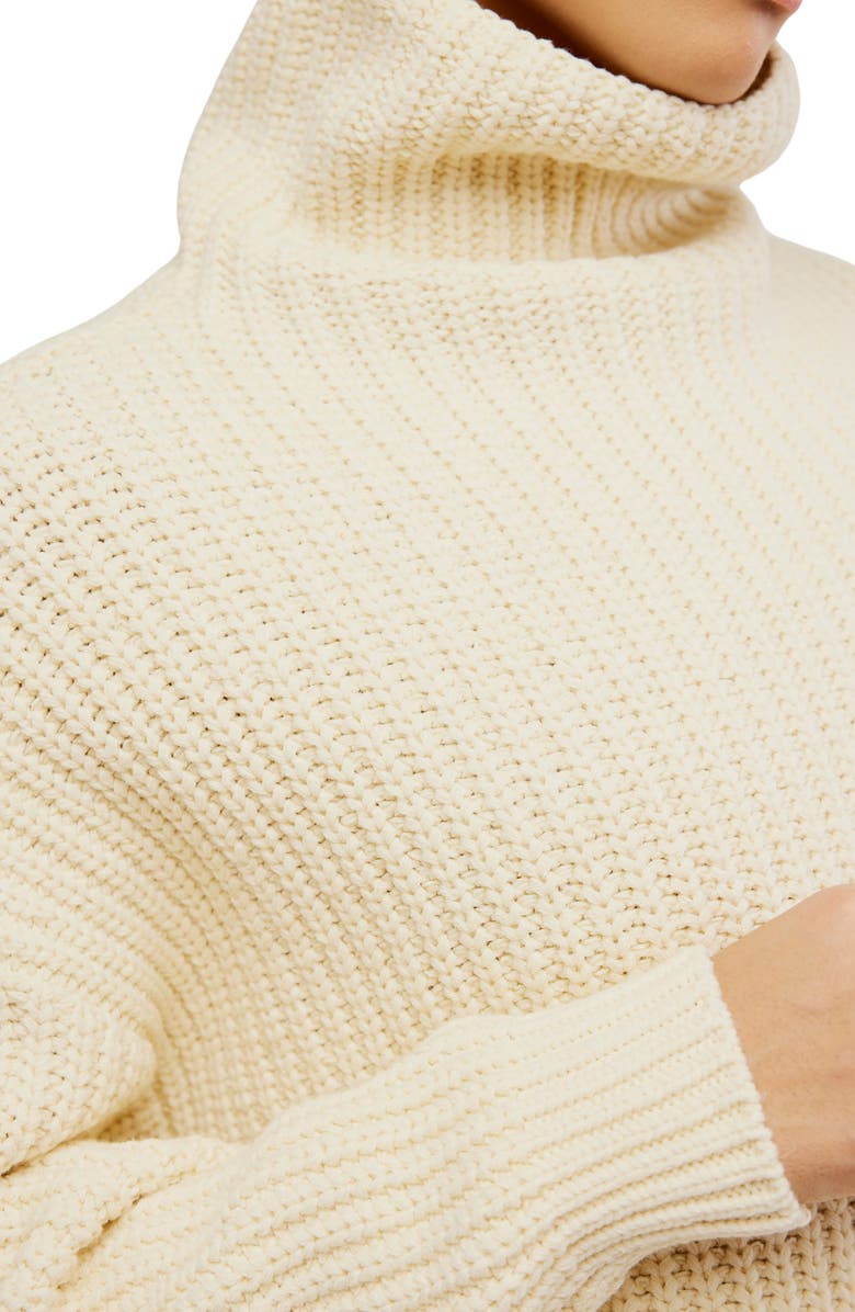 Free People Swim Too Deep Turtleneck Sweater, Alternate, color, Birch