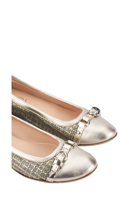 Agl Attilio Giusti Leombruni Agl Mae Cap Toe Flat In Sand-piet-sand-gold