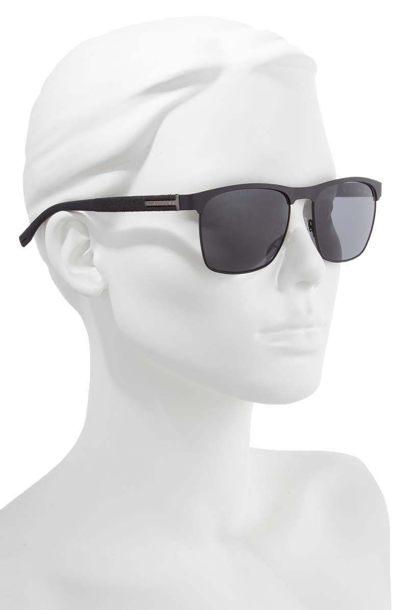 BOSS 57mm Rectangle Sunglasses, Alternate, color, 