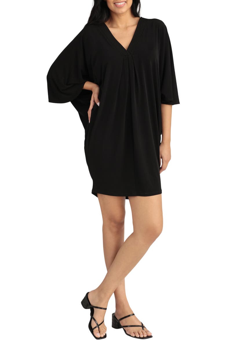London Times V-Neck Jersey Kaftan Dress, Alternate, color,
