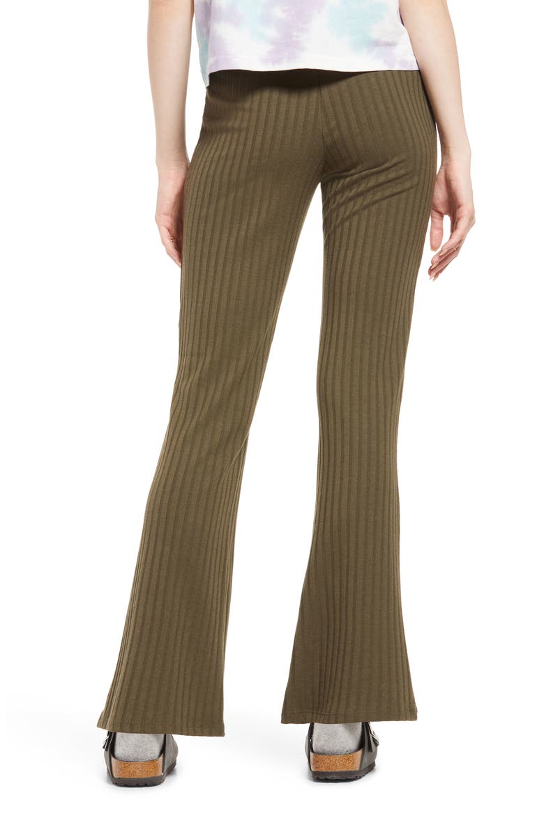 Ribbed Knit Pants, Alternate, color, OLIVE SARMA