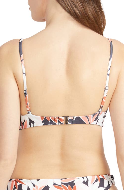 Volcom Check Mate Bikini Top In Electric Coral