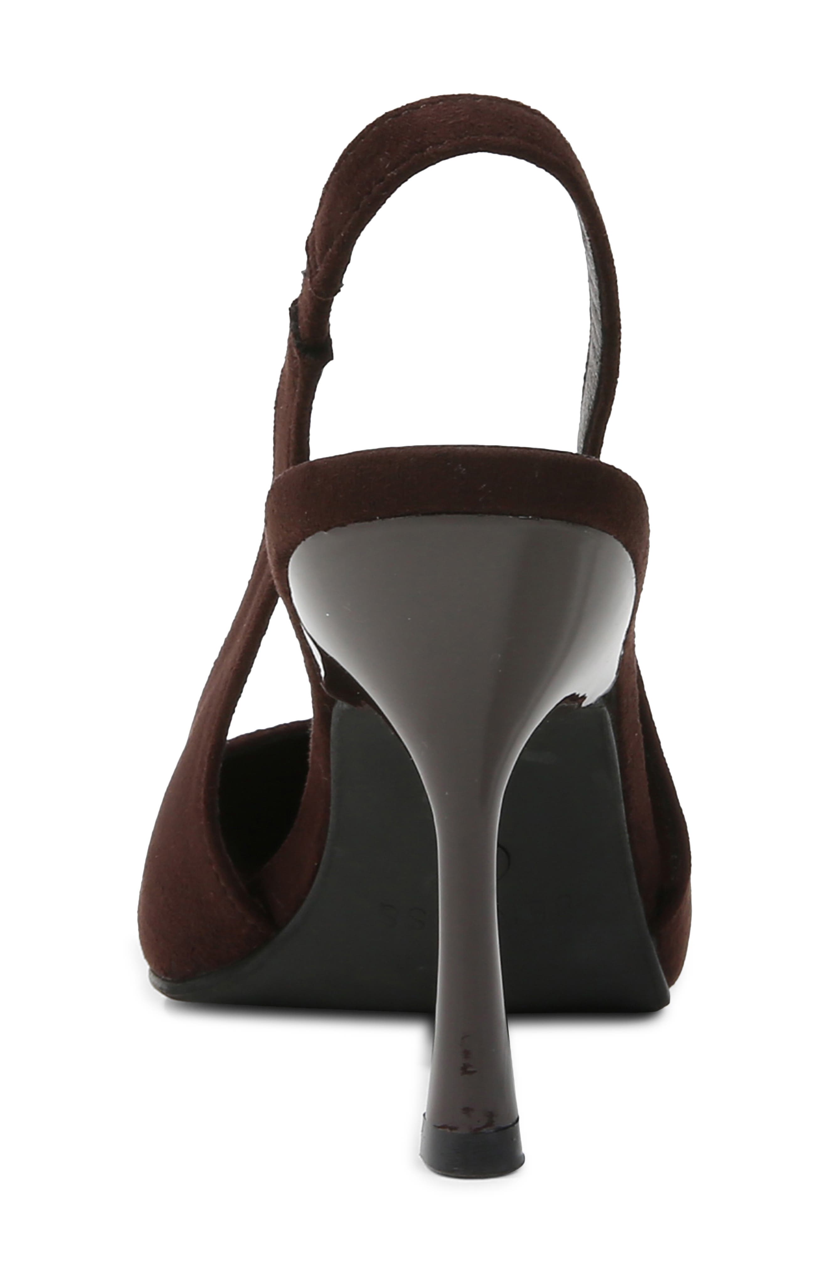 Florrie Faux Leather Slingback Pump, Alternate, color, BROWN