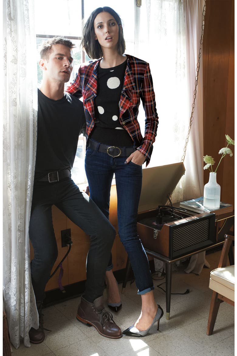 Tartan Blazer, Alternate, color, CRIMSON