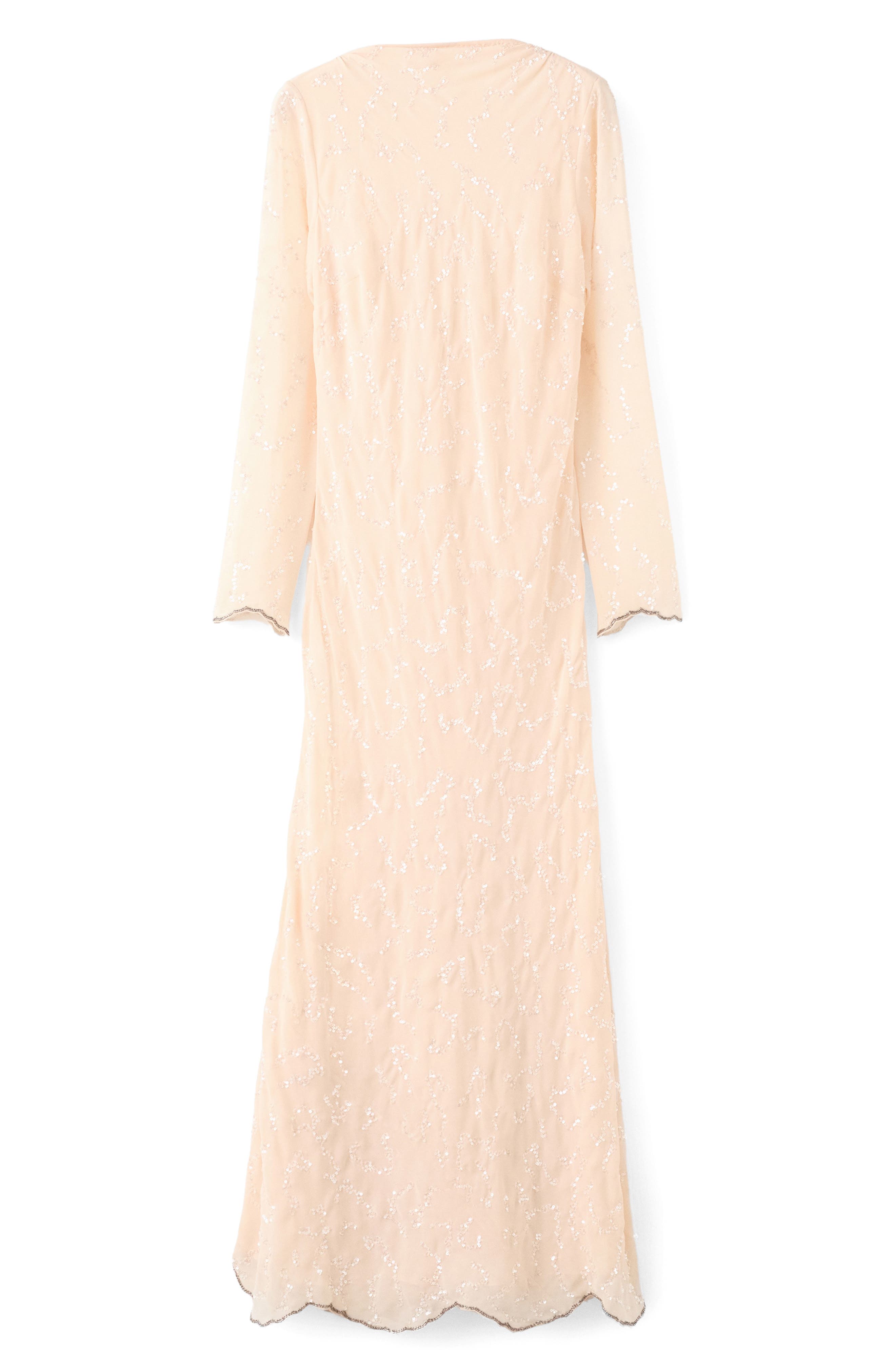 Long Sleeve Sequin Dress