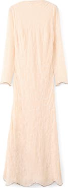 MANGO Long Sleeve Sequin Dress