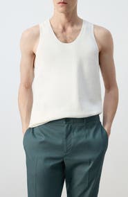 MANGO Slim Fit Cotton Rib Tank