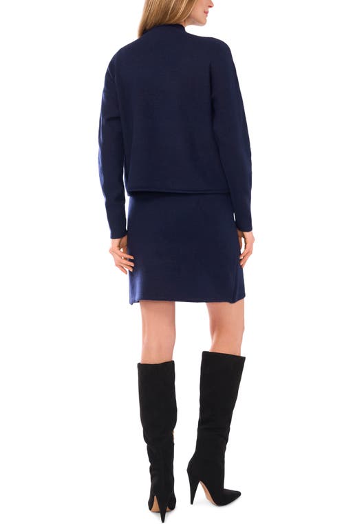 1.state Mock Neck Sweater In Blue