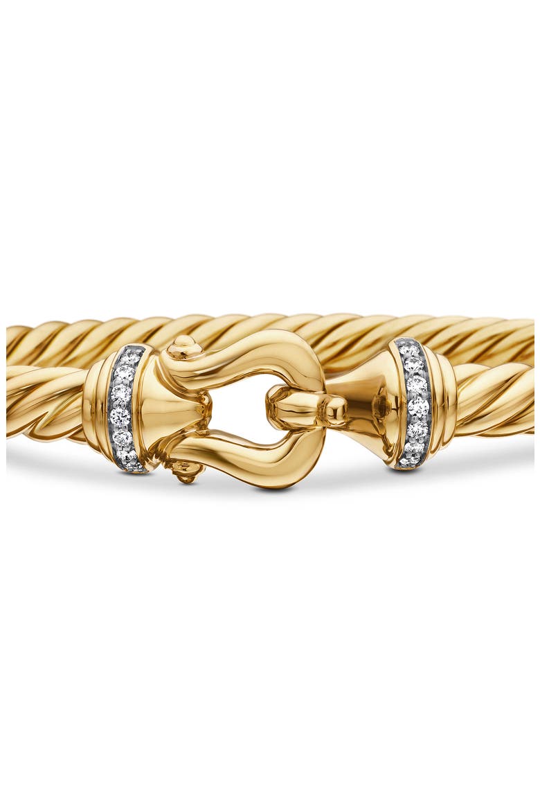 Cable Buckle Bracelet with Diamonds, Alternate, color, GOLD/ DIAMOND
