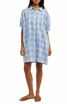 WISHLIST Oversize Button-Up Shirtdress