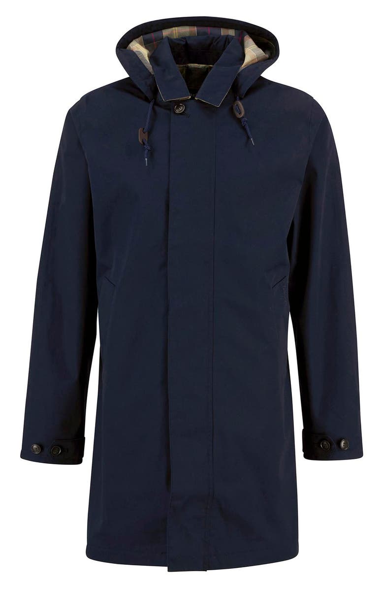 Barbour Lorig Waterproof Raincoat, Alternate, color, Navy