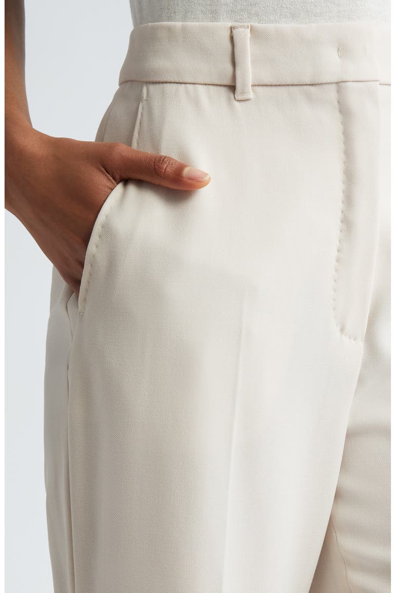 Quasar Virgin Wool Gabardine Wide Leg Pants, Alternate, color, BEIGE