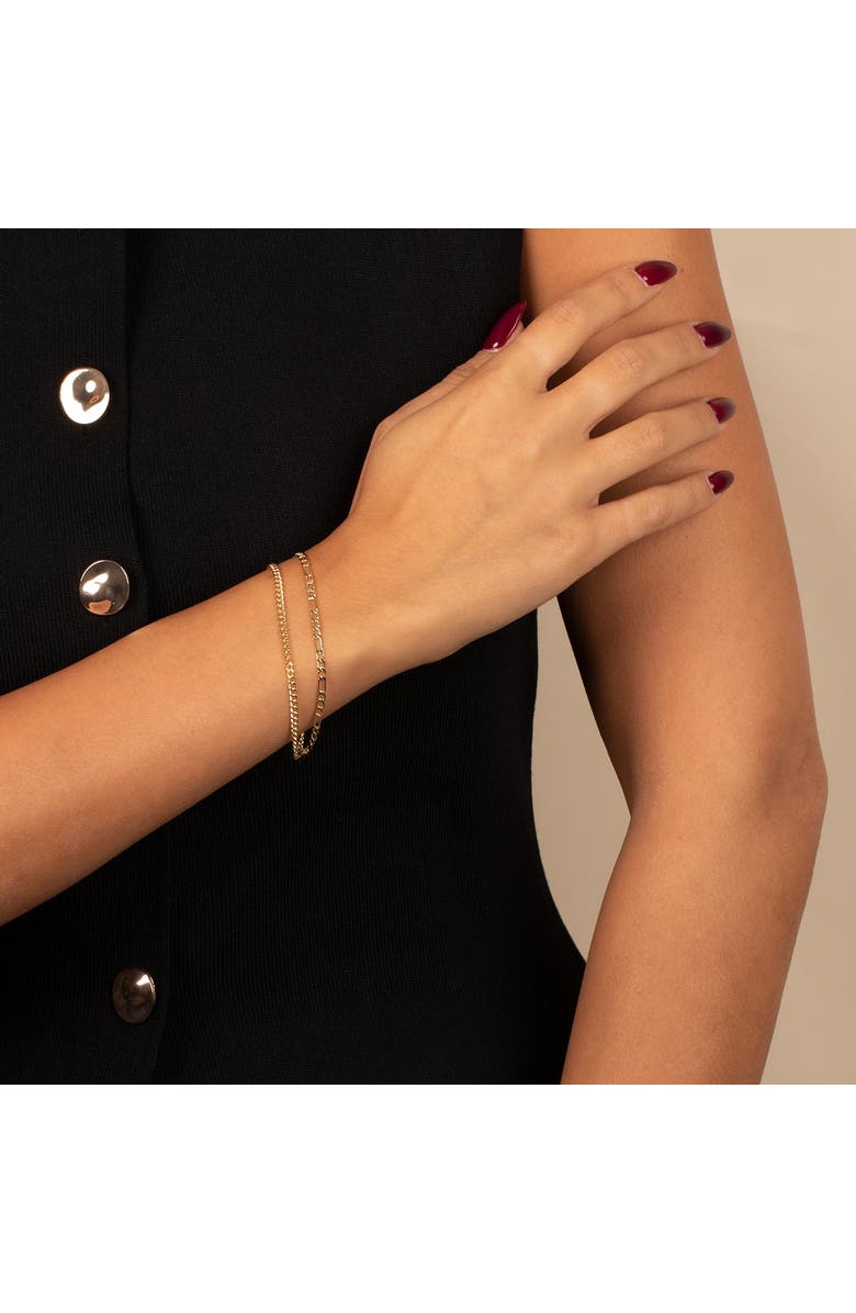 BY ADINA EDEN Two In One Chunky Double Chain Bracelet, Alternate, color, Gold