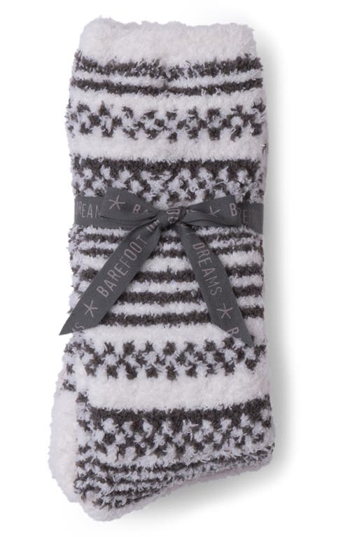 Barefoot Dreams Cozychic™ Checkered Striped Socks In Neutral