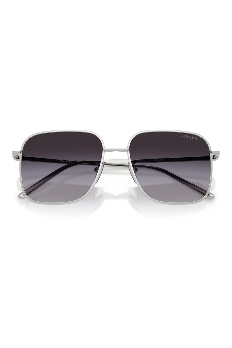54mm Square Sunglasses, Alternate, color, SILVER / GREY GRADIENT