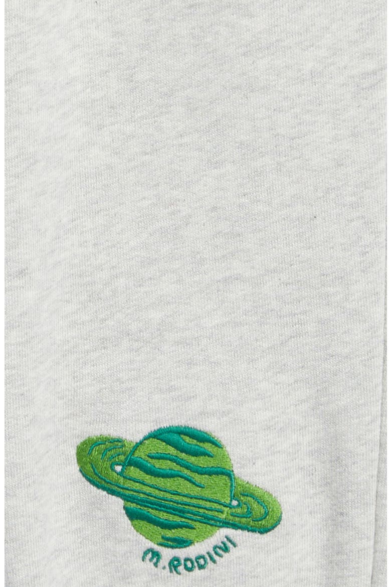 Kids' Embroidered Planet Organic Cotton Joggers, Alternate, color, GREY MELANGE