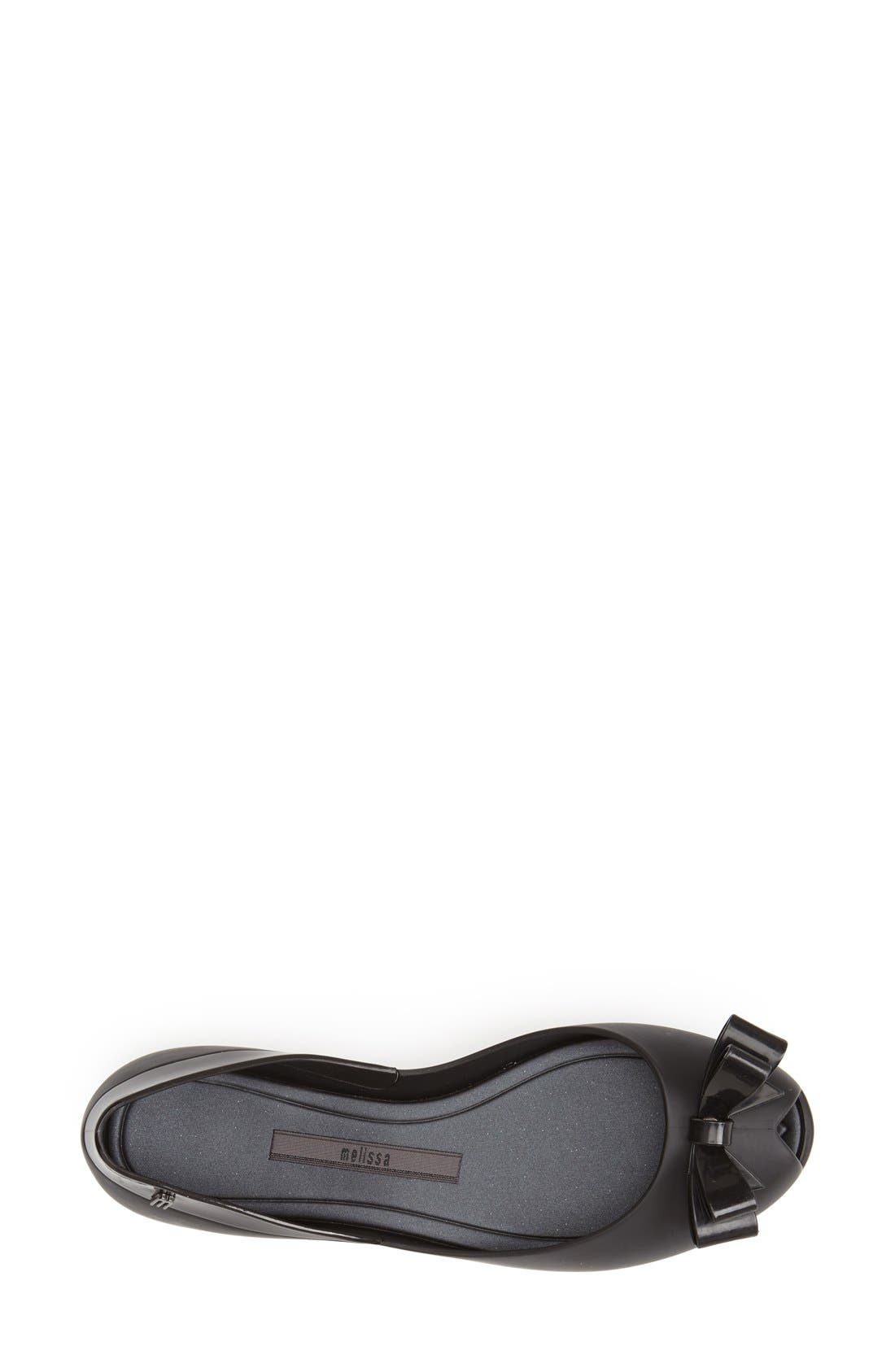 Melissa 'Queen' Peep-Toe Flat, Alternate, color, 