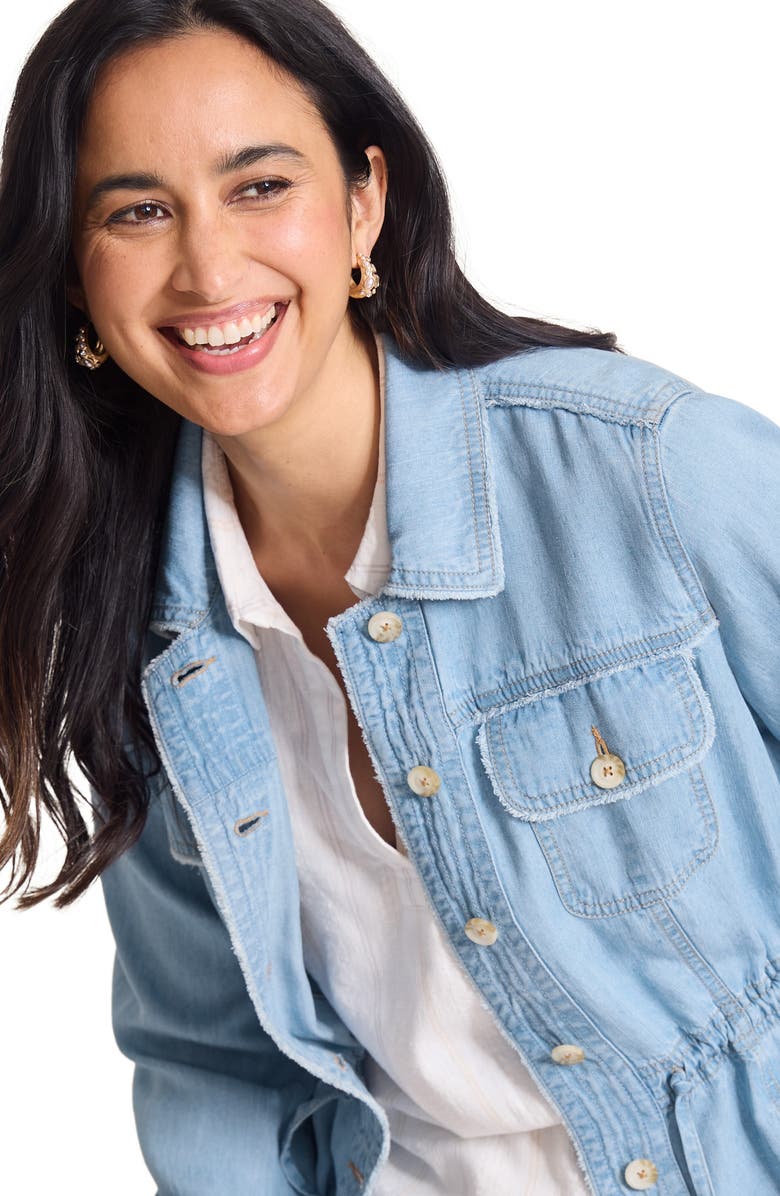 Tommy Bahama Chambray Utility Jacket, Alternate, color, Light Indigo Wash