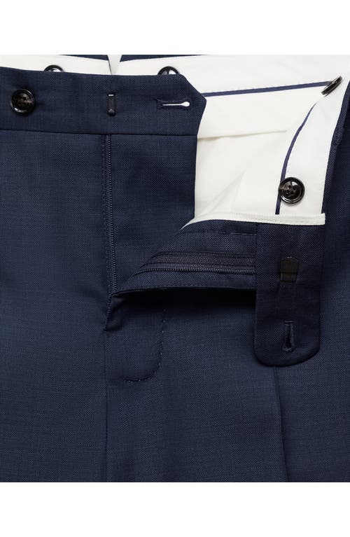 Mango Slim Fit Virgin Wool Suit Pants In Blue