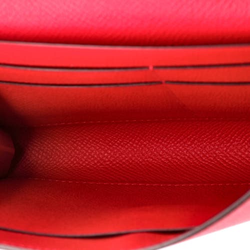 Pre-owned Hermes Hermes Clic Wallet On Strap Epsom 16 In Pink