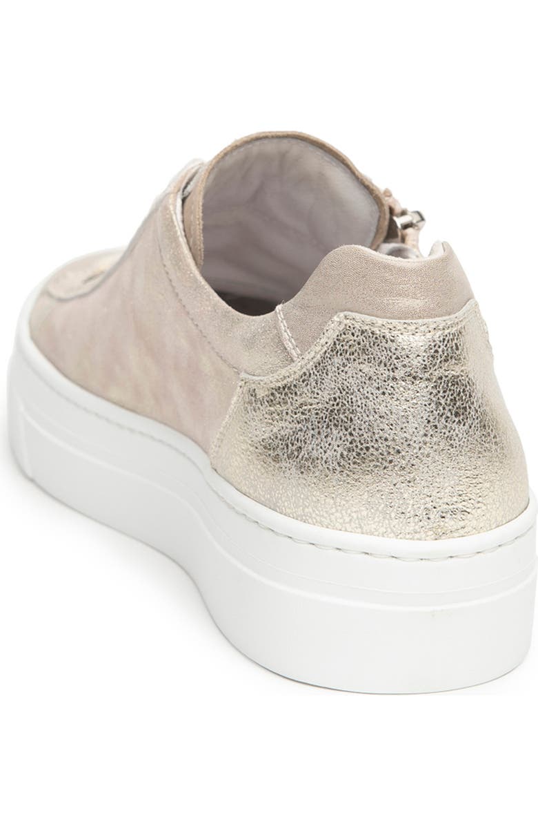NeroGiardini Metallic Side Zip Sneaker, Alternate, color,