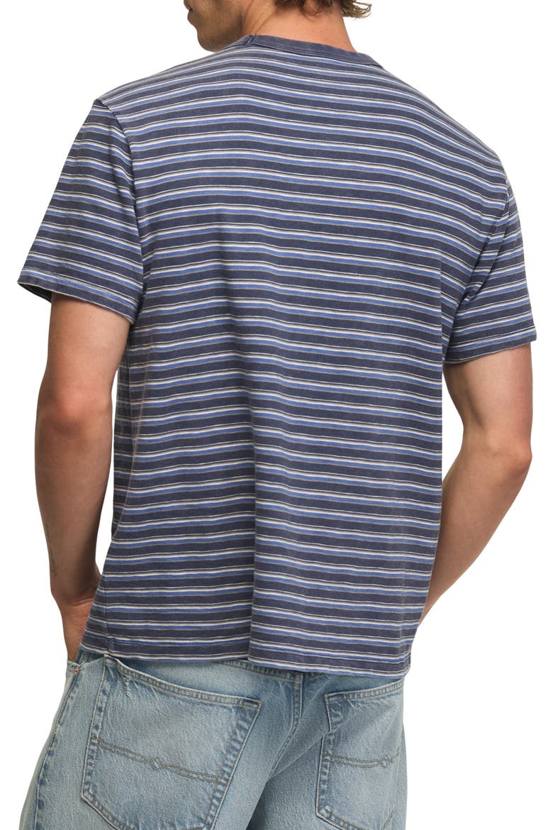 Weekend Relaxed Stripe Cotton T-Shirt, Alternate, color, BLUE MULTI