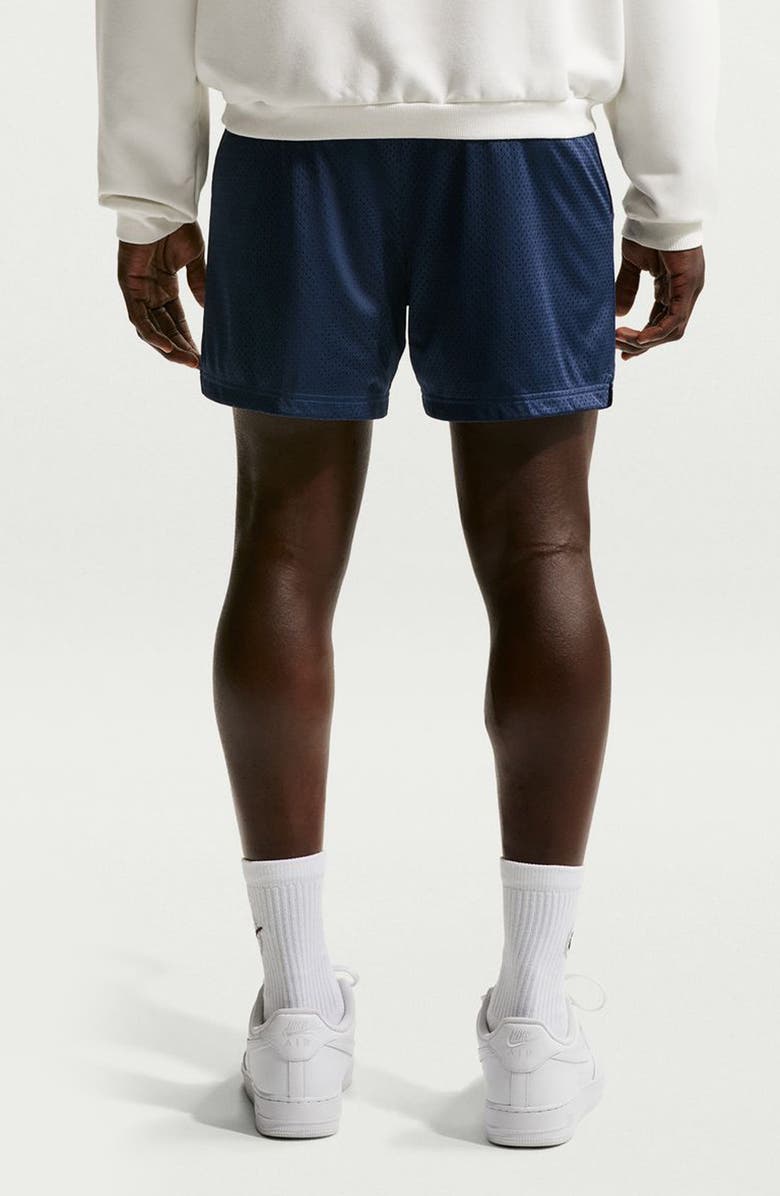 Nike Standard Issue 5-Inch Practice Mesh Basketball Shorts, Alternate, color, Midnight Navy/ Pale Ivory
