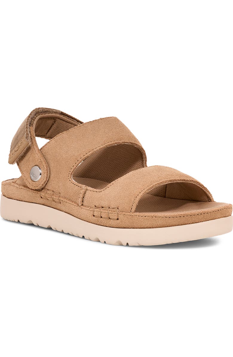UGG<sup>®</sup> Kids' Goldenstar Glide Platform Sandal, Main, color, Sand