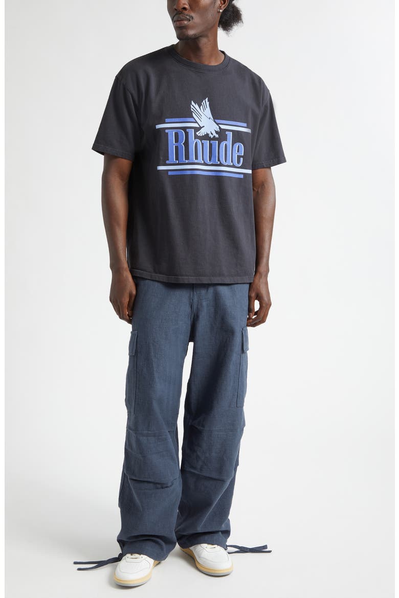 Rossa Graphic T-Shirt, Alternate, color, VINTAGE BLACK / BLUE