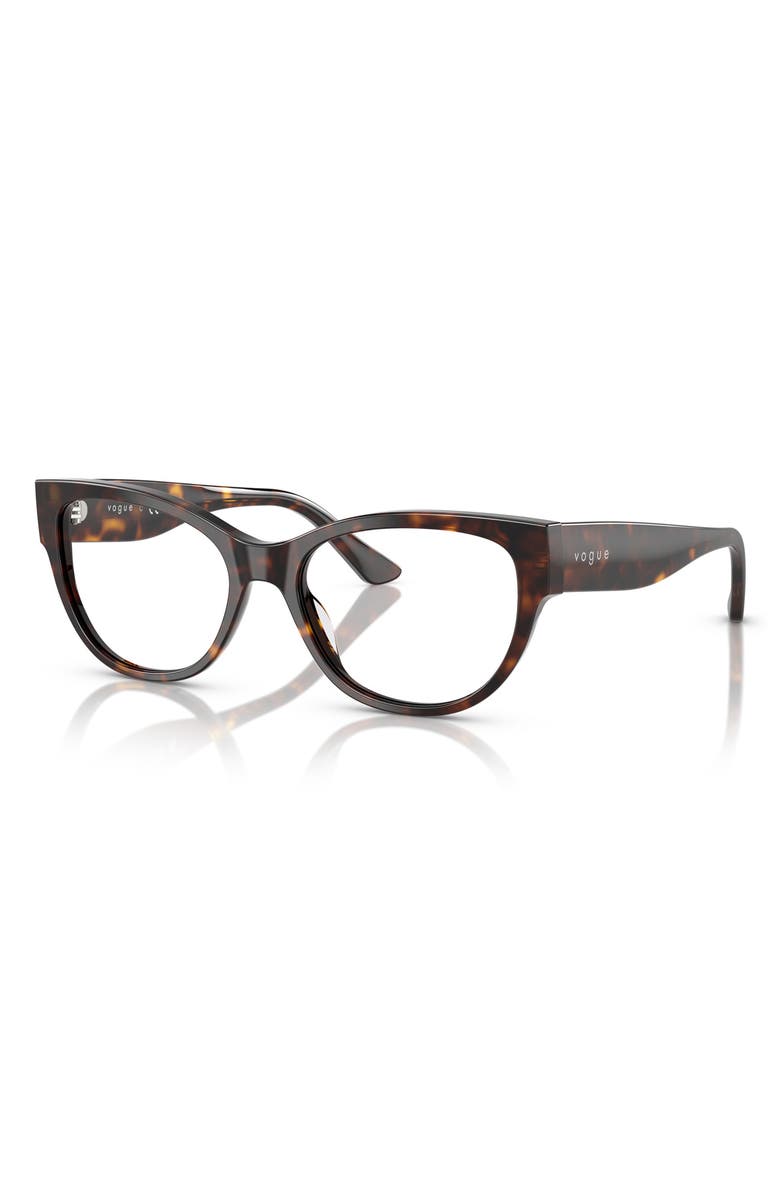 VOGUE 51mm Cat Eye Optical Glasses, Alternate, color, Dark Havana